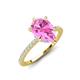 3 - Aisha 1.86 ctw Created Pink Sapphire (9x6 mm) Pear Shape Hidden Halo accented Lab Grown Diamond Women Engagement ring