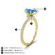 4 - Aisha 2.01 ctw Blue Topaz (9x6 mm) Pear Shape Hidden Halo accented Lab Grown Diamond Women Engagement ring