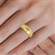 2 - Elara 0.36 ctw Yellow Diamond (2.00 mm) set in Burnish Setting 7.00 mm Width Eternity Band 