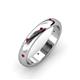 4 - Elara 0.21 ctw Ruby (1.70 mm) set in Burnish Setting 4.00 mm Width Eternity Band 