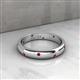 6 - Elara 0.21 ctw Ruby (1.70 mm) set in Burnish Setting 4.00 mm Width Eternity Band 
