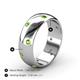 4 - Elara 0.44 ctw Peridot (2.00 mm) set in Burnish Setting 7.00 mm Width Eternity Band 