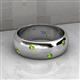 5 - Elara 0.44 ctw Peridot (2.00 mm) set in Burnish Setting 7.00 mm Width Eternity Band 