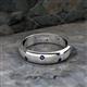 5 - Elara 0.36 ctw Blue Sapphire (2.00 mm) set in Burnish Setting 5.00 mm Width Eternity Band 