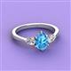 3 - Naomi 2.05 ctw Blue Topaz Pear Shape (9x7 mm) accented Natural Diamond Three Stone Women Engagement Ring 