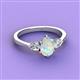 3 - Naomi 1.07 ctw Opal Pear Shape (9x7 mm) accented Natural Diamond Three Stone Women Engagement Ring 