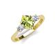4 - Naomi 1.90 ctw Peridot Pear Shape (9x7 mm) accented Natural Diamond Three Stone Women Engagement Ring 