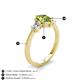 5 - Naomi 1.90 ctw Peridot Pear Shape (9x7 mm) accented Natural Diamond Three Stone Women Engagement Ring 