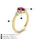 5 - Naomi 1.85 ctw Rhodolite Garnet Pear Shape (9x7 mm) accented Natural Diamond Three Stone Women Engagement Ring 