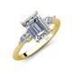 3 - Leah 3.43 ctw IGI Certified Lab Grown Diamond Emerald Shape (9x7 mm) Hidden Halo accented Lab Grown Diamond Engagement Ring 