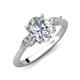 3 - Leah 2.90 ctw IGI Certified Lab Grown Diamond Oval Shape (9x7 mm) Hidden Halo accented Lab Grown Diamond Engagement Ring 