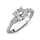4 - Leah 2.44 ctw IGI Certified Lab Grown Diamond (8.00 mm) Hidden Halo accented Lab Grown Diamond Engagement Ring 