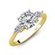 4 - Leah 2.44 ctw IGI Certified Lab Grown Diamond (8.00 mm) Hidden Halo accented Lab Grown Diamond Engagement Ring 