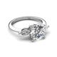 6 - Leah 2.44 ctw IGI Certified Lab Grown Diamond (8.00 mm) Hidden Halo accented Lab Grown Diamond Engagement Ring 