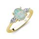 3 - Leah 2.25 ctw Opal Oval Shape (9x7 mm) Hidden Halo accented Lab Grown Diamond Engagement Ring 