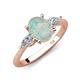 3 - Leah 2.25 ctw Opal Oval Shape (9x7 mm) Hidden Halo accented Lab Grown Diamond Engagement Ring 