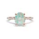1 - Aisha 1.69 ctw Opal Oval Shape (9x7 mm) Hidden Halo accented Side Lab Grown Diamond Engagement Ring 