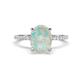 1 - Aisha 1.69 ctw Opal Oval Shape (9x7 mm) Hidden Halo accented Side Lab Grown Diamond Engagement Ring 