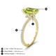 4 - Aisha 2.82 ctw Peridot Emerald Shape (9x7 mm) Hidden Halo accented Side Lab Grown Diamond Engagement Ring 