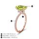 4 - Aisha 2.82 ctw Peridot Emerald Shape (9x7 mm) Hidden Halo accented Side Lab Grown Diamond Engagement Ring 