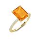 3 - Aisha 2.62 ctw Citrine Emerald Shape (9x7 mm) Hidden Halo accented Side Lab Grown Diamond Engagement Ring 