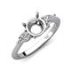 4 - Leah Semi Mount Hidden Halo accented 0.44 ctw Lab Grown Diamond Pear and Round shape Women Engagement Ring 