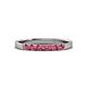 3 - Fiala 2.00 mm Pink Tourmaline 7 Stone Wedding Band 