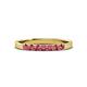 3 - Fiala 2.40 mm Pink Tourmaline 7 Stone Wedding Band 
