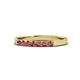 1 - Fiala 2.00 mm Pink Tourmaline 7 Stone Wedding Band 
