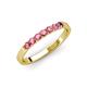 4 - Fiala 2.00 mm Pink Tourmaline 7 Stone Wedding Band 