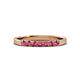 3 - Fiala 2.00 mm Pink Tourmaline 7 Stone Wedding Band 