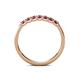 6 - Fiala 2.00 mm Pink Tourmaline 7 Stone Wedding Band 