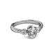 6 - Carolyn 0.49 ctw Natural GIA Certified Diamond Oval Shape (6x4 mm) With Side Natural Diamond Three Stone Rope Ring  
