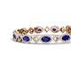 4 - Ivanna 8.18 ctw Blue Sapphire Oval shape (6x4 mm) and Round shape Natural Diamond Eternity Tennis Bracelet 