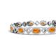 4 - Ivanna 6.42 ctw Citrine Oval shape (6x4 mm) and Round shape Natural Diamond Eternity Tennis Bracelet 