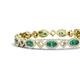4 - Ivanna 9.72 ctw Created Alexandrite Oval shape (6x4 mm) and Round shape Natural Diamond Eternity Tennis Bracelet 