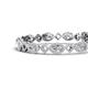 4 - Ivanna 6.31 ctw Moissanite Oval shape (6x4 mm) and Round shape Natural Diamond Eternity Tennis Bracelet 