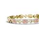 4 - Ivanna 5.98 ctw Morganite Oval shape (6x4 mm) and Round shape Natural Diamond Eternity Tennis Bracelet 