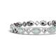 4 - Ivanna 4.88 ctw Opal Oval shape (6x4 mm) and Round shape Natural Diamond Eternity Tennis Bracelet 
