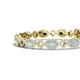 4 - Ivanna 4.88 ctw Opal Oval shape (6x4 mm) and Round shape Natural Diamond Eternity Tennis Bracelet 