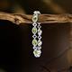 3 - Ivanna 7.63 ctw Peridot Oval shape (6x4 mm) and Round shape Natural Diamond Eternity Tennis Bracelet 