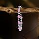 3 - Ivanna 8.18 ctw Pink Sapphire Oval shape (6x4 mm) and Round shape Natural Diamond Eternity Tennis Bracelet 