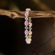 3 - Ivanna 8.18 ctw Pink Sapphire Oval shape (6x4 mm) and Round shape Natural Diamond Eternity Tennis Bracelet 