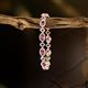 3 - Ivanna 7.08 ctw Pink Tourmaline Oval shape (6x4 mm) and Round shape Natural Diamond Eternity Tennis Bracelet 