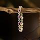 3 - Ivanna 8.51 ctw Rhodolite Garnet Oval shape (6x4 mm) and Round shape Natural Diamond Eternity Tennis Bracelet 