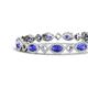 4 - Ivanna 7.08 ctw Tanzanite Oval shape (6x4 mm) and Round shape Natural Diamond Eternity Tennis Bracelet 