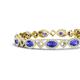 4 - Ivanna 7.08 ctw Tanzanite Oval shape (6x4 mm) and Round shape Natural Diamond Eternity Tennis Bracelet 