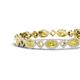 4 - Ivanna 8.18 ctw Yellow Sapphire Oval shape (6x4 mm) and Round shape Natural Diamond Eternity Tennis Bracelet 