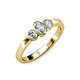 3 - Caron 0.70 ctw Natural GIA Certified Diamond Oval Shape (6x4 mm) and Side Lab Grown Diamond Three Stone Ring  