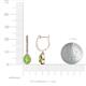 3 - Ilona 0.98 ctw Peridot Pear Shape (5x3 mm) with accented Diamond Halo Dangling Earrings 
